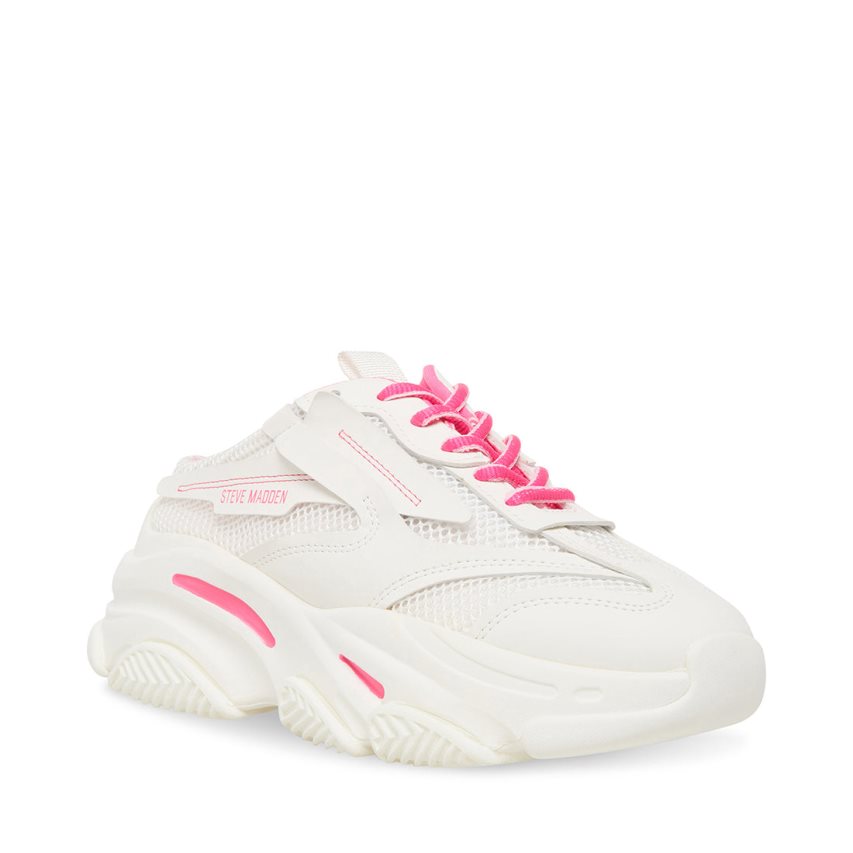 White Steve Madden Prospect Women's Sneakers | PH 3095UAM